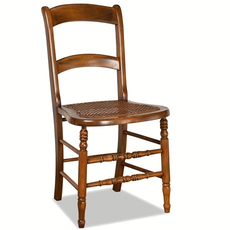 Antique Ladder Back Chair with Cane Seat