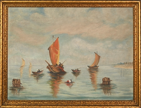 Early 20th Century Seascape Painting