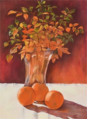 Ann Peck "Autumn And Oranges" Pastel