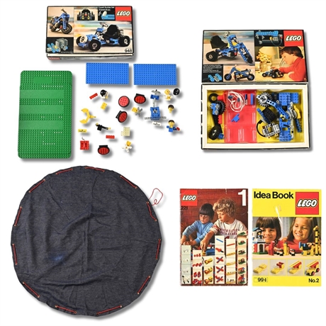 1970s LEGO Lot with 948 Expert Builder Set, 787 Play Mat & 7 lbs