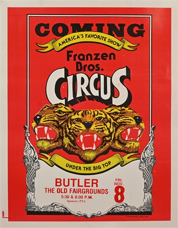 Franzen Bros Circus Poster