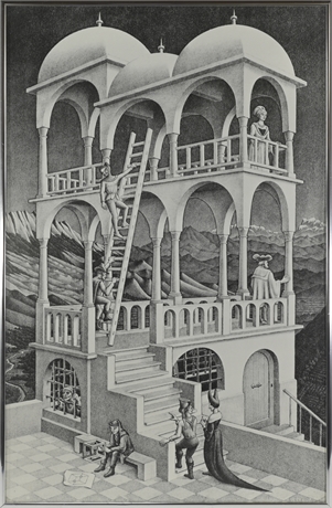 M.C. Escher "Belvedere" Framed Print