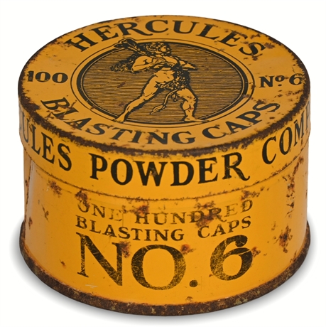 Hercules Powder Company No. 6 Blasting Caps Tin – 100 (Empty)