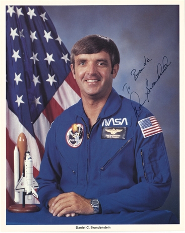 Daniel C. Brandenstein Signed NASA Astronaut Portrai —STS-8 Challenger Commander