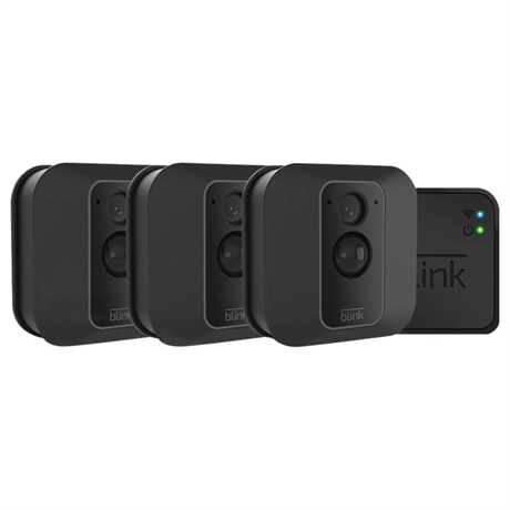 Blink - XT2 3-Camera Indoor/Outdoor Wire-Free 1080p Surveillance System - Black
