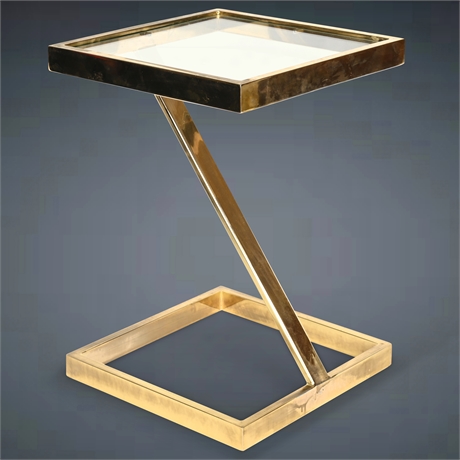 Mid-Century Pace Collection 'Z' Brass Side Table