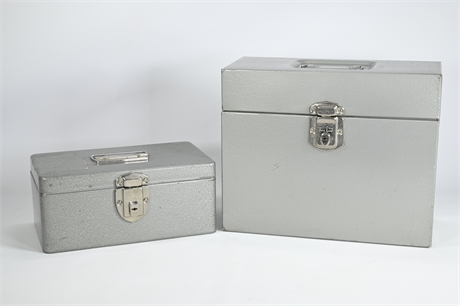 Vintage Metal Lock Boxes