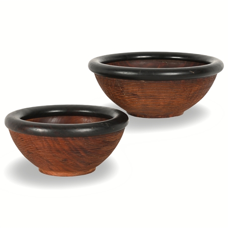 Pair of Hand-Turned River Red Gum Bowls – Cambrai, South Australia