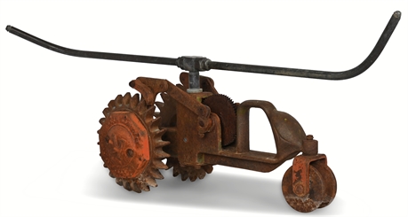 Antique Cast Iron Kees Walking Tractor Sprinkler