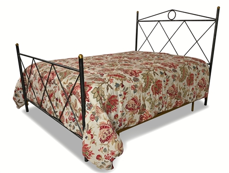 Mario Villa Brass and Patinated Metal Bed