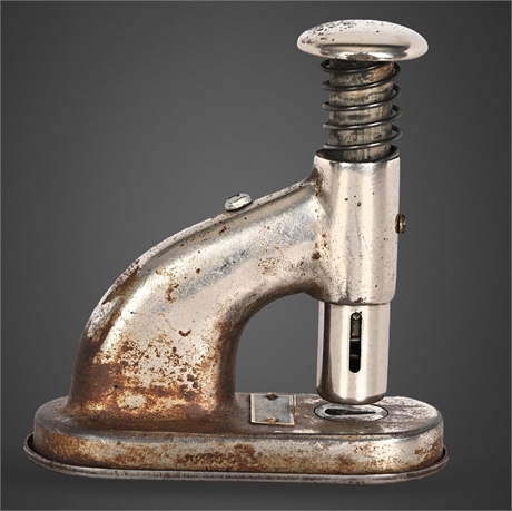 Clipless Stand Machine — Clipless Paper Fastener Co., c. 1910s–1920s