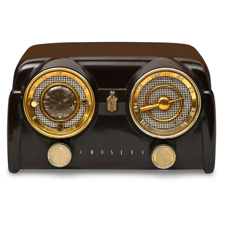 Crosley Model 11-120U “Dashboard” Bakelite AM Clock Radio — 1951