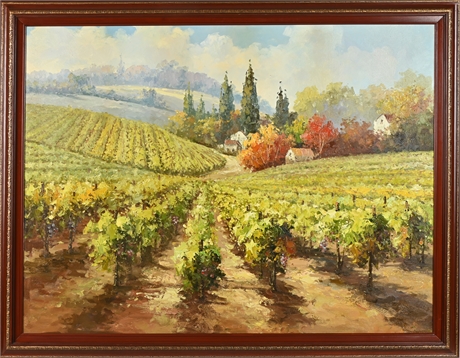 Tuscan Vineyard Original Painting