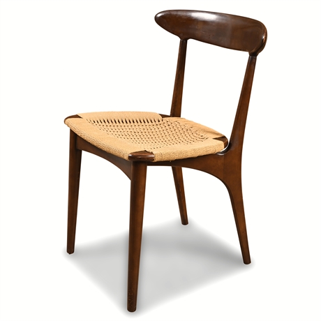 Kurt Østervig Danish Modern Dining Chair with Papercord Seat, 1950s