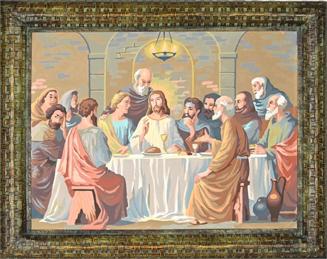 Vintage 'Last Supper' Paint by Numbers Painting