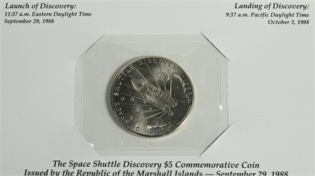 The Space Shuttle Discovery $5 Dollar Commemorative Coin