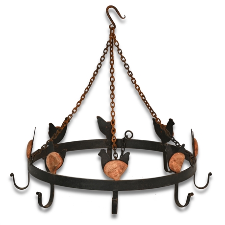 Chicken Theme Pot Rack