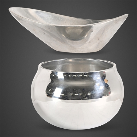 Nambe Studio 6183 Bowl & 573 Insert Set 1998 Modern