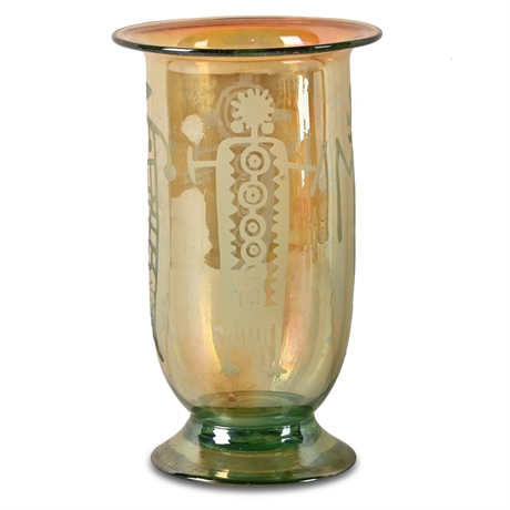 Iridescent Kachina Vase