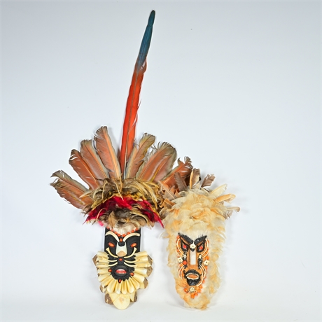 Pair Tribal Amazonian Masks