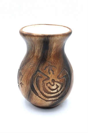 Navajo Ceramic Carved Vase