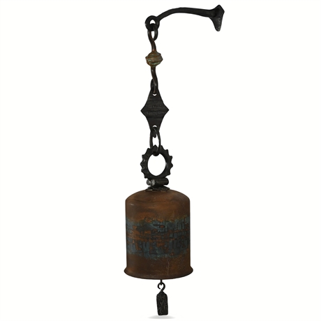 Monroe Metal Handcrafted Bell, Stamped 1878, Rustic Design