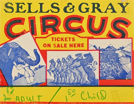 Sells and Gray Circus Poster