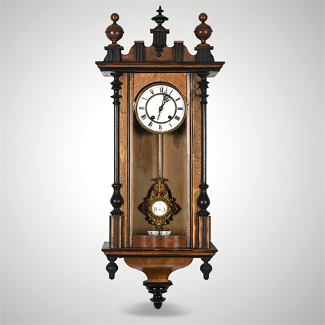 Gustav Becker Vienna Regulator Wall Clock – Walnut, c.1874–1875