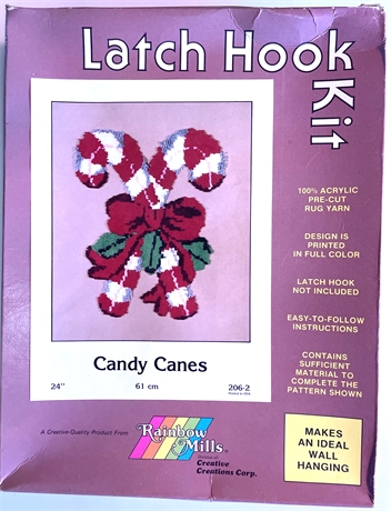Vintage Candy Canes Latch Hook Kit