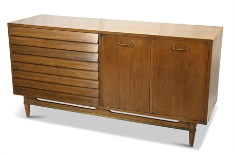 American of Martinsville Walnut Credenza or Chest of Drawers