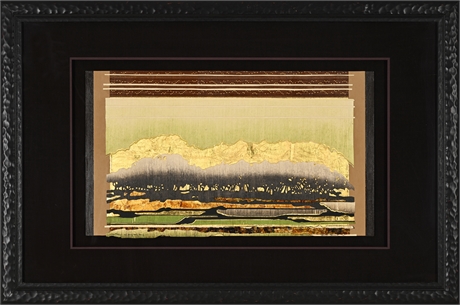 Daryl Howard “Together… We Sing Our Song” Mixed Media with Gold Leaf & Gemstone