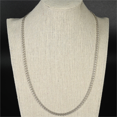 20" Vintage Sterling Silver Italian Necklace