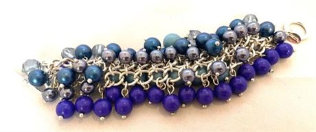 Chico's Blue and Silver Bracelet