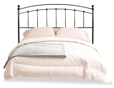 Contemporary King Black Metal Headboard – Arched Steel Frame