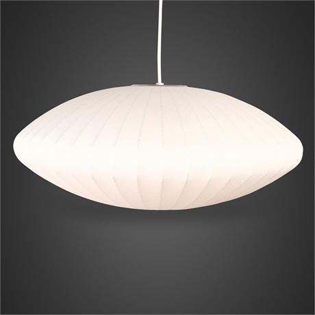 Herman Miller Nelson Saucer Bubble Pendant Lamp — 25" Mid-Century