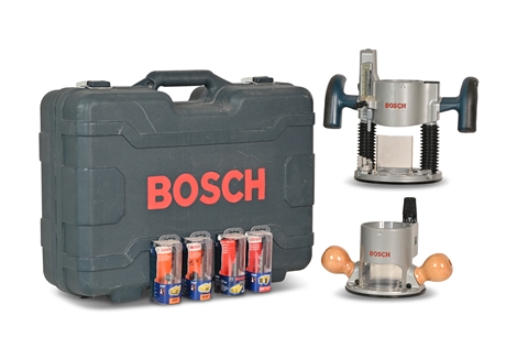 Bosch Plunge Base, Fixed Base and Router Bits
