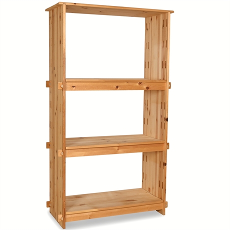 90's Solid Wood Modular Shelving System