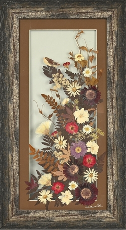 Framed Pressed Flower Arrangement