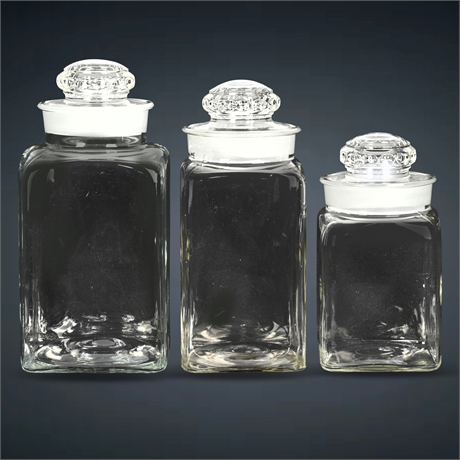 3-Piece Glass Canister Set