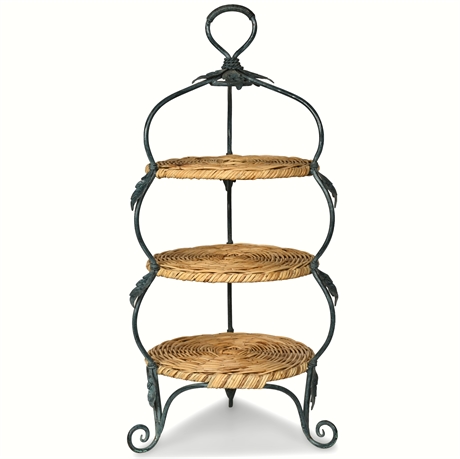 3 Tier Wicker Server