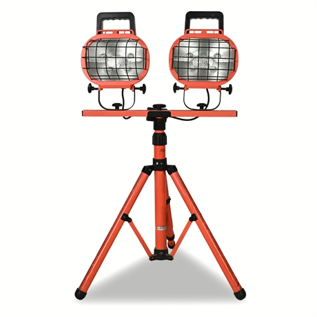 Cooper Lighting Twin Halogen Work Light Tripod Stand
