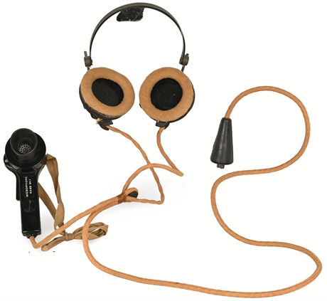 WWII Headset with Hand Microphone No 7