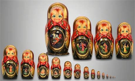Russian Fairy Tale Matryoshka Nesting Doll Collection