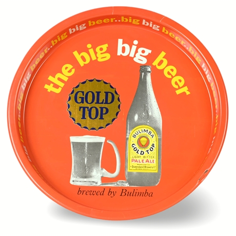 Vintage Bulimba Gold Top Beer Tray – "The Big Big Beer"