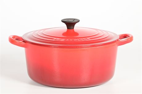Vintage Le Creuset Flame Soup Pot #22