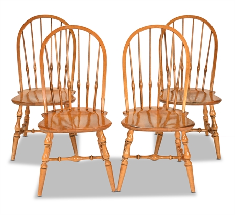 Ethan Allen Classic Oak Spindle Back Side Chairs
