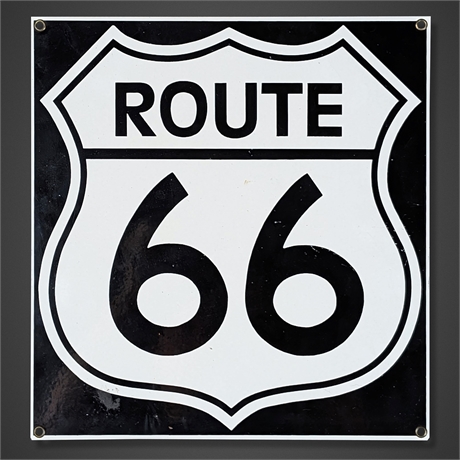 Route 66 Steel Highway Shield Sign – Heavy Metal Americana Decor