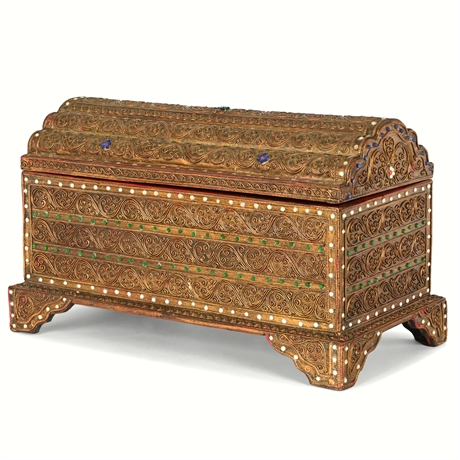 Ornate Decorative Chest with Intricate Scrollwork