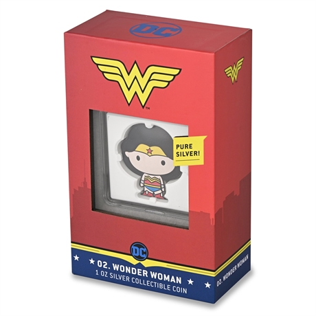 2020 Niue DC Comics WONDER WOMAN Chibi 1 oz .999 Silver Proof Coin #00720/2000