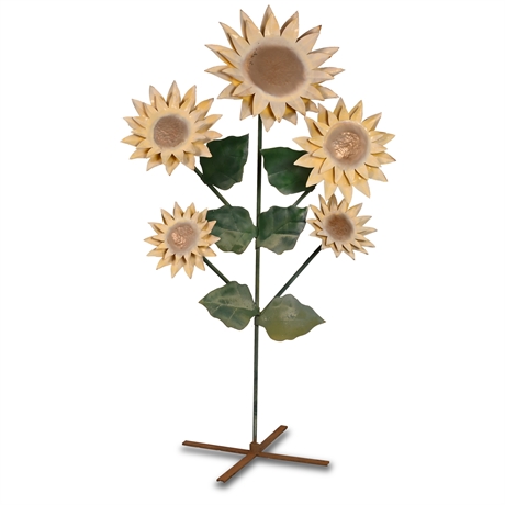 7' Metal Sunflower Sculpture